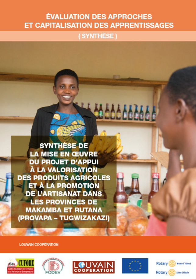 Synthèse de la mise en oeuvre du projet PROVAPA