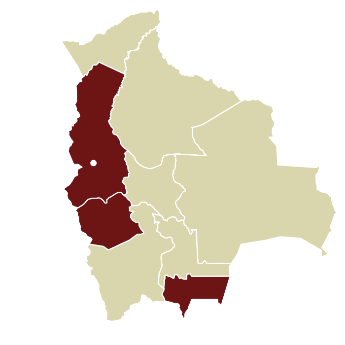 carte zde la Bolivie