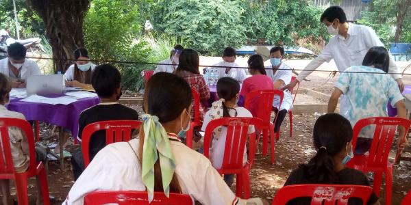 Sensibilisation au centre de santé Preah Teat au Cambodge